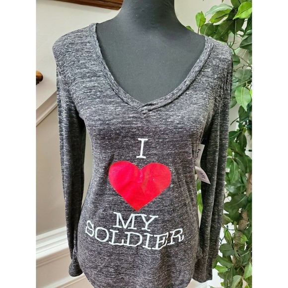 Boxer Craft Women's Gray Polyester Long Sleeve V-Neck Casual Shirt Size Small - Picture 4 of 10